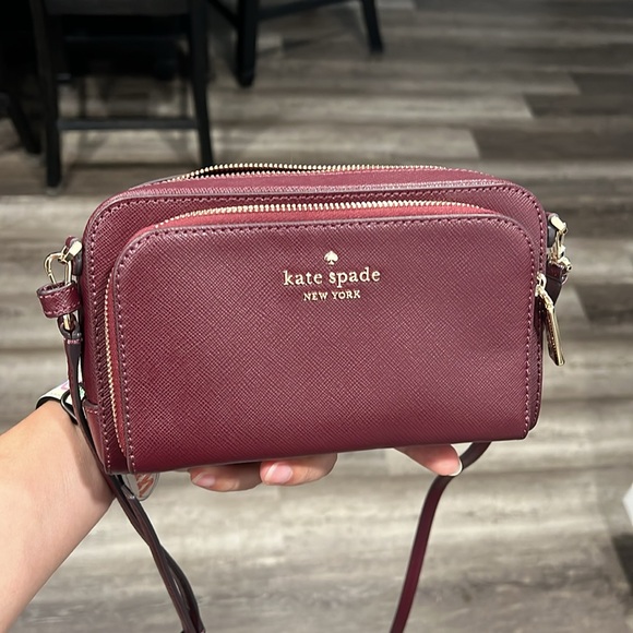 Kate Spade Burgundy Crossbody Bag - Picture 9 of 11
